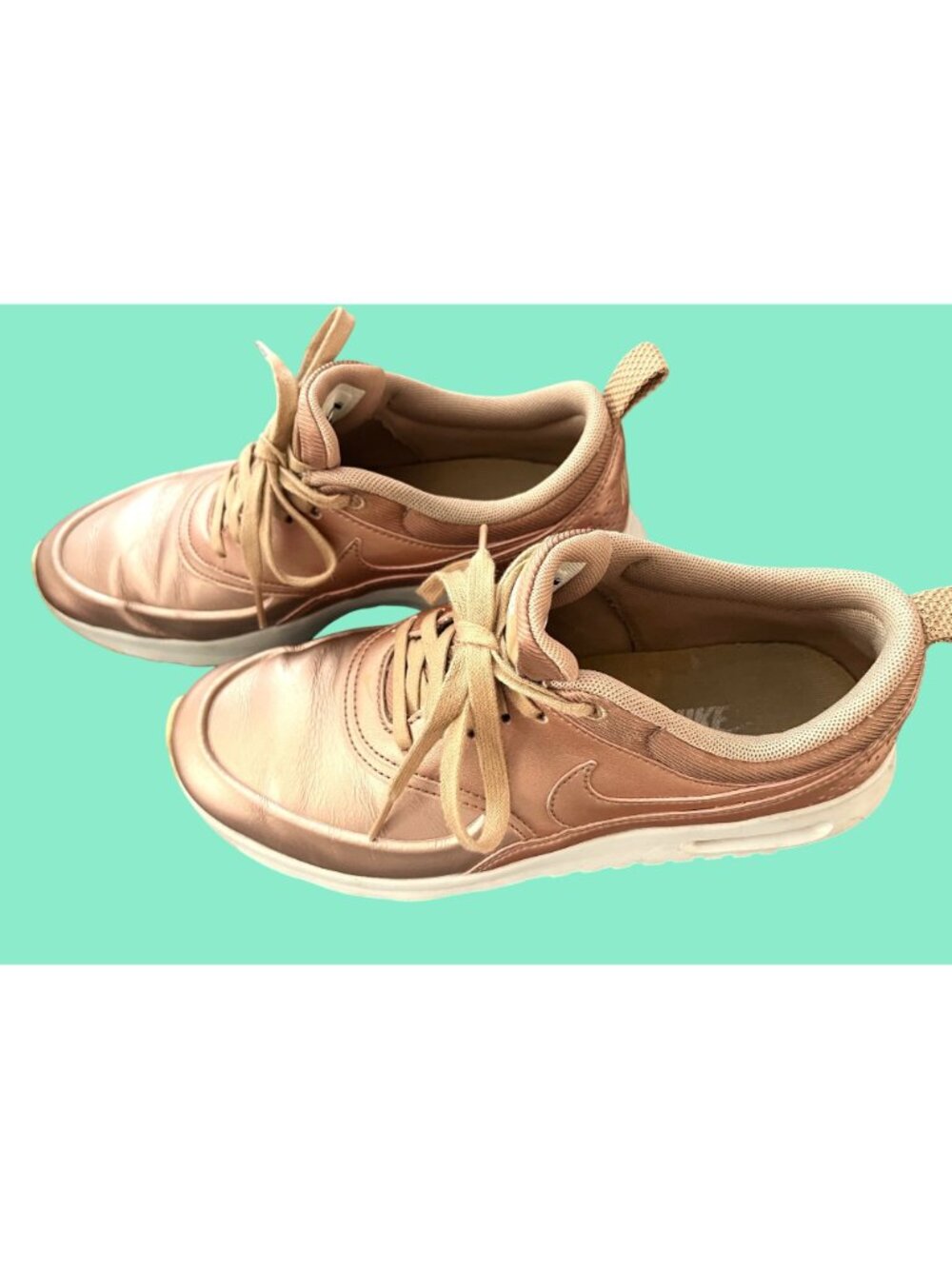 Nike Air Max Thea Premium Metallic Bronze Sneakers - Picture 4 of 8